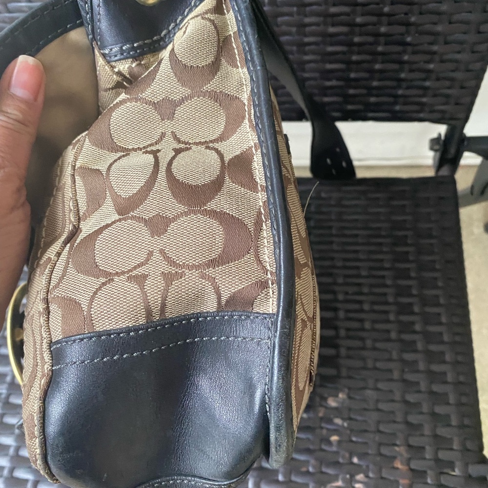 Coach Bleeker Signature Canvas and Leather Shoulder Bag - Picture 9 of 12